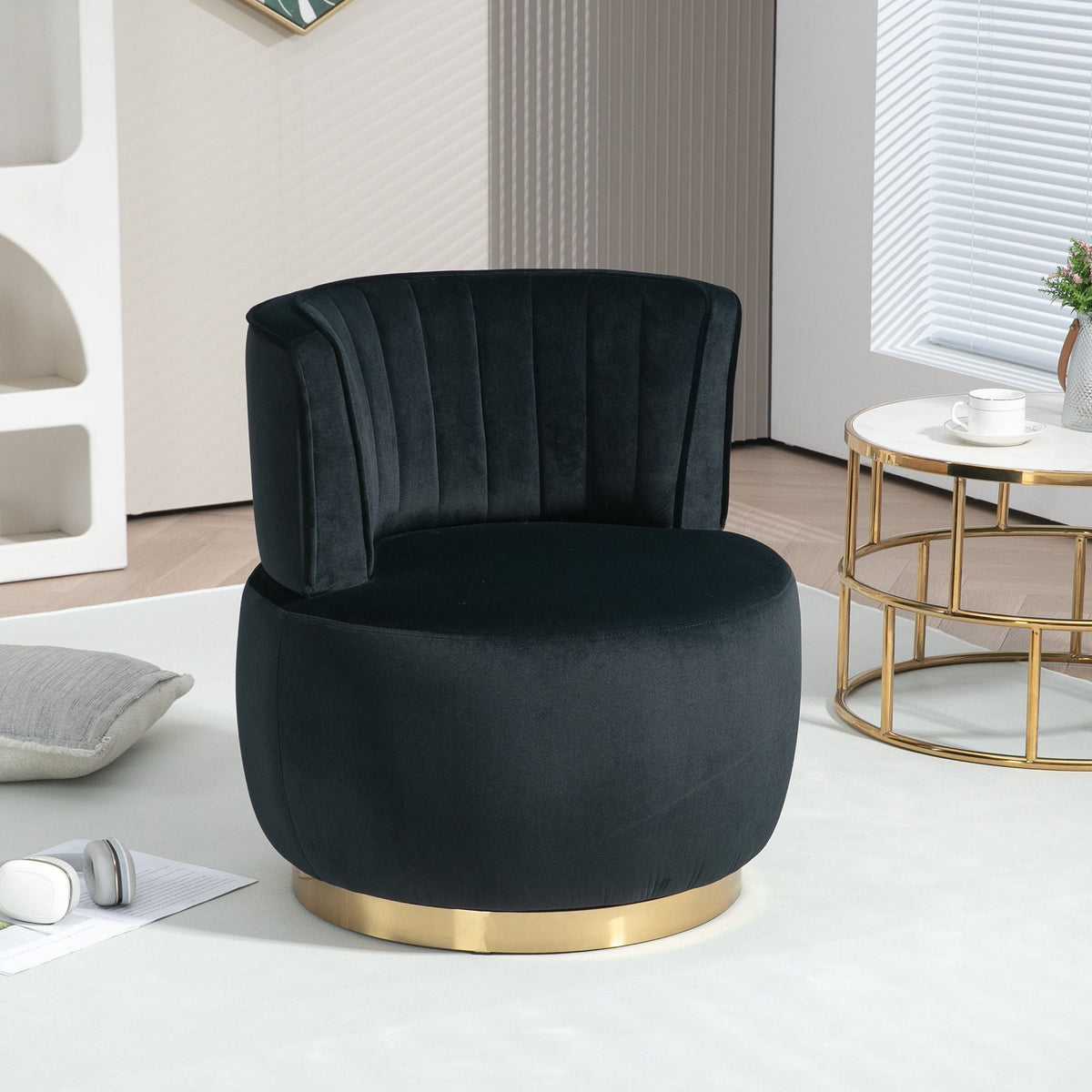 360 Swivel Barrel Sofa Chair and Support Base