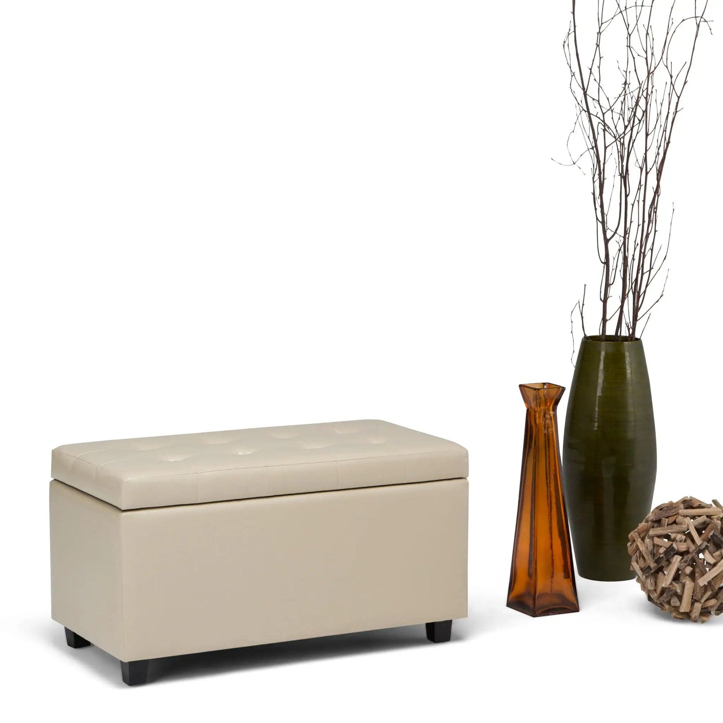 Cosmopolitan Upholstered Storage Ottoman Bench