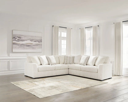 Chessington Sectional cream fabric stationary sofa by Unique Piece Furniture on Tampa Home & Garden Store