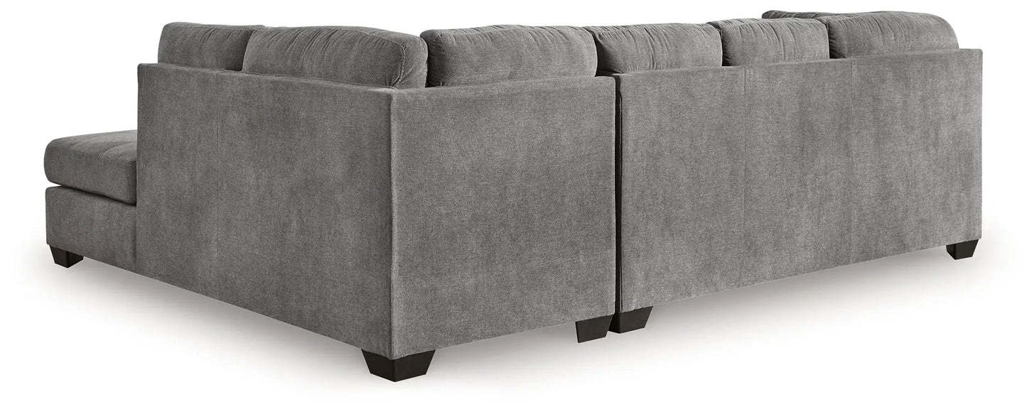 Marleton stationary sectional sofa gray fabric four-seat from Unique Piece Furniture on Tampa Home & Garden Store