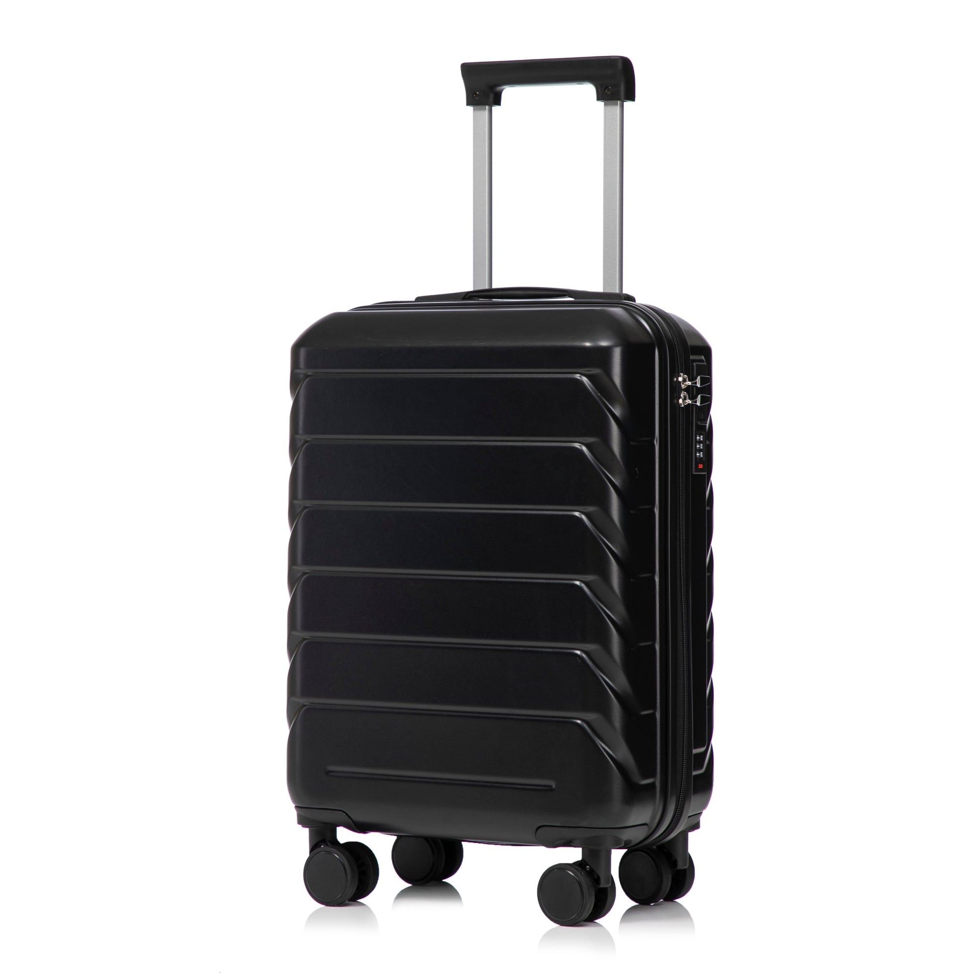 14'/20' 2-Piece ABS Spinner Wheel Luggage Set with Combination Lock, black hard-shell on Tampa Home & Garden Store