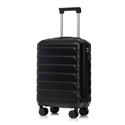 14'/20' 2-Piece ABS Spinner Wheel Luggage Set with Combination Lock, black hard-shell on Tampa Home & Garden Store
