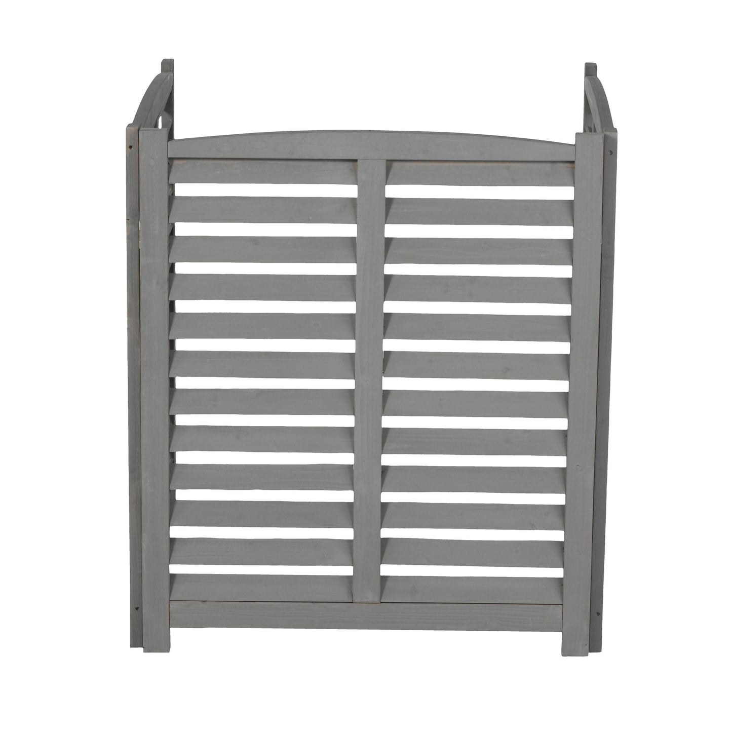 Solid Wood and Air Conditioner Privacy Fence