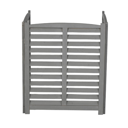 Solid Wood and Air Conditioner Privacy Fence
