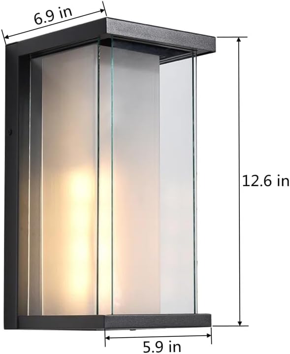 Tempered Glass and Dusk to Dawn Outdoor Sconce