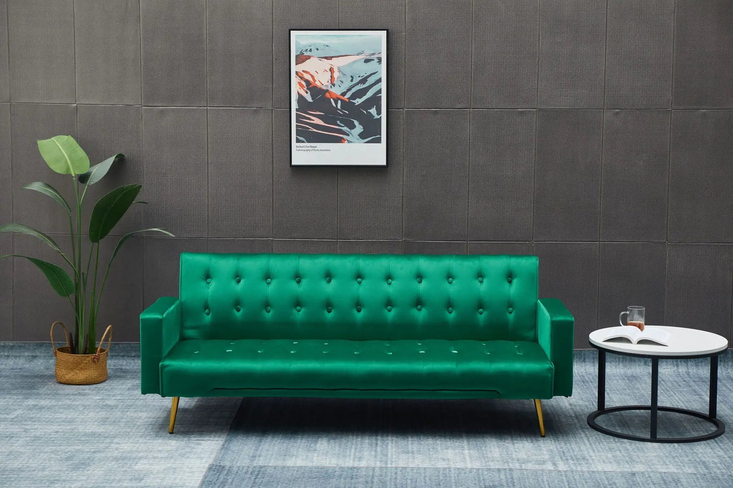 Compact Design Sofa Bed with Premium Fabric
