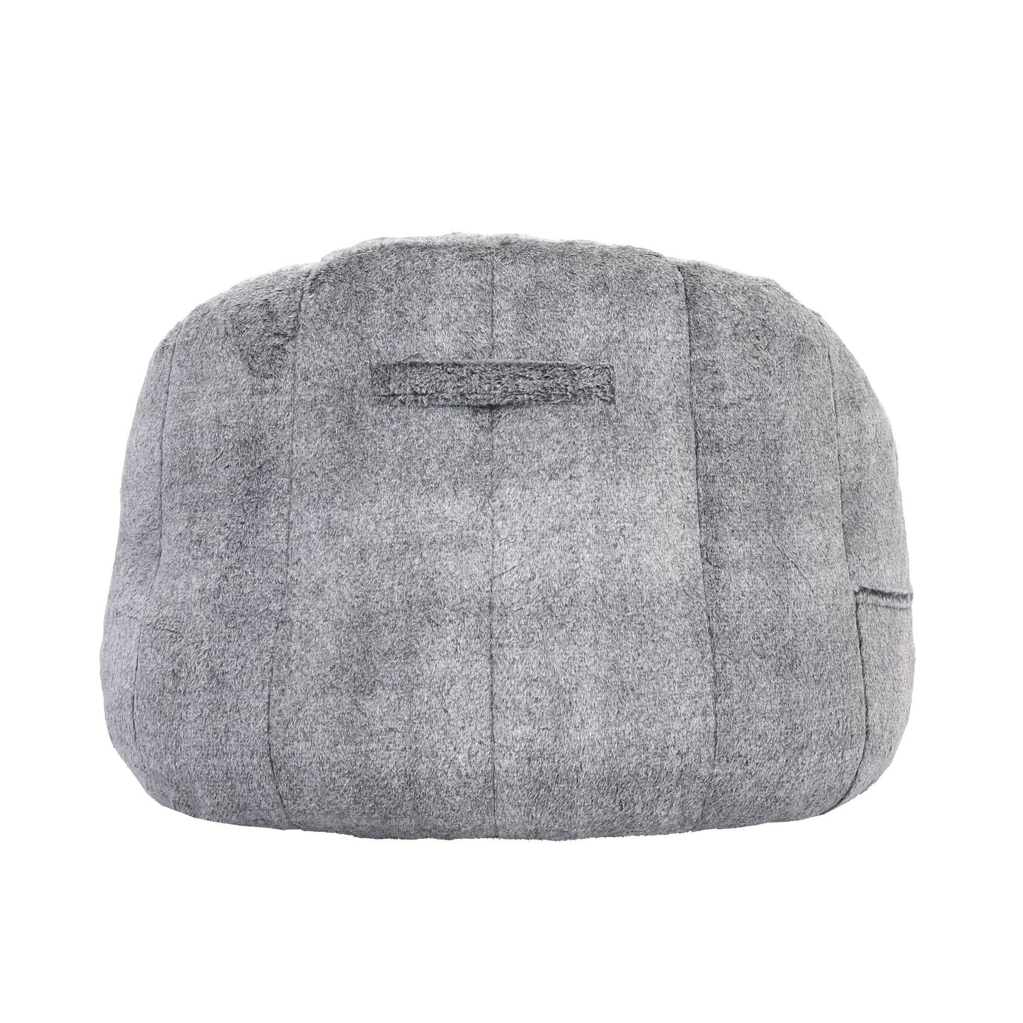Beanbag sofa chair with armrests in gray textured fabric, dense foam fill HouseOfZazla on Tampa Home & Garden Store