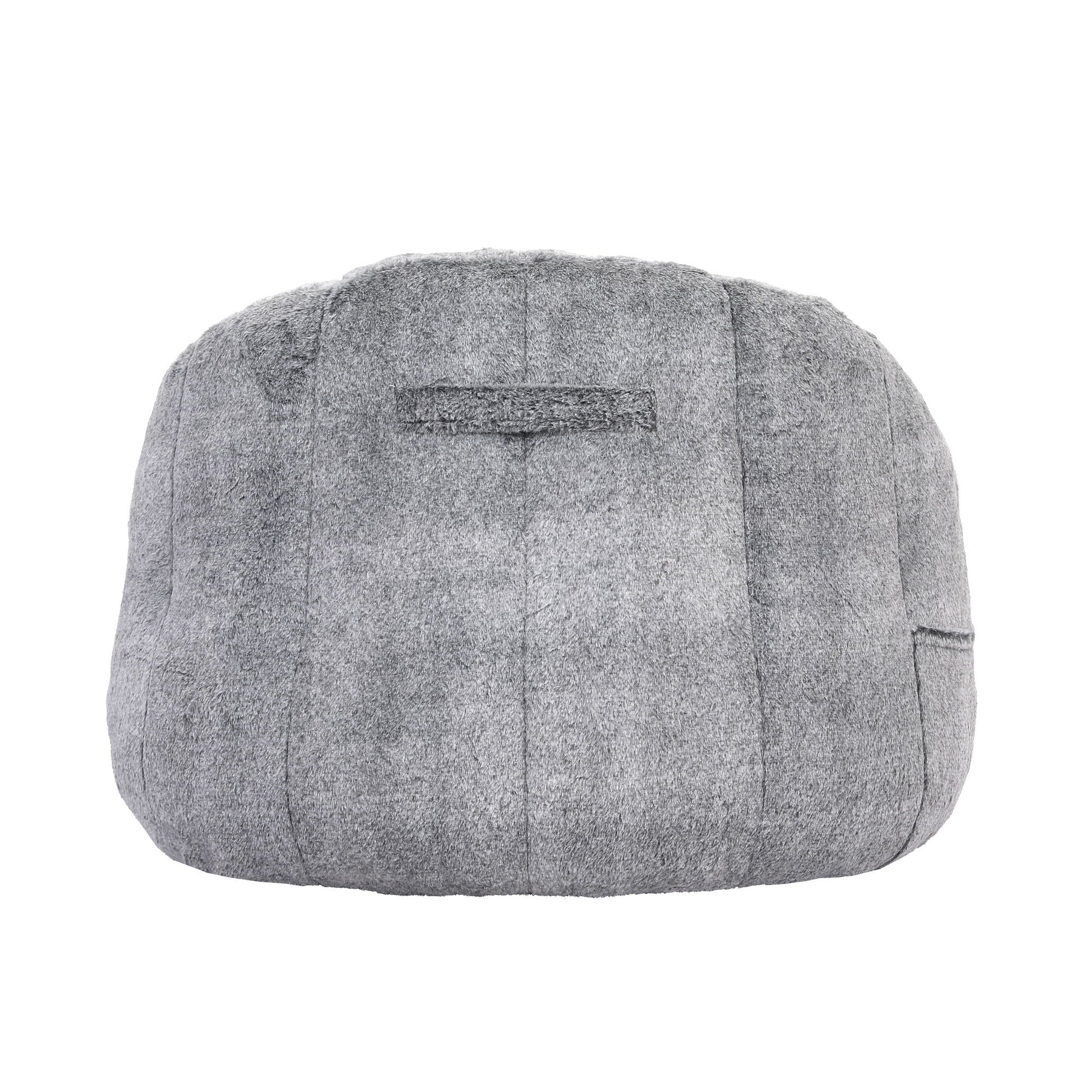 Beanbag sofa chair with armrests in gray textured fabric, dense foam fill HouseOfZazla on Tampa Home & Garden Store
