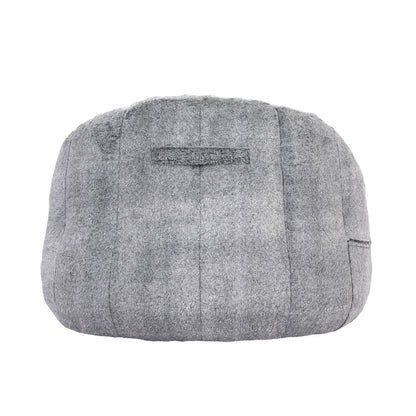 Beanbag sofa chair with armrests in gray textured fabric, dense foam fill HouseOfZazla on Tampa Home & Garden Store