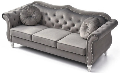 Hollywood Sofa with Glam Tufted Nailhead Trim