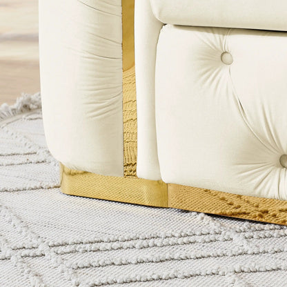 Button Tufted Chesterfield Sofa With 2 Pillows