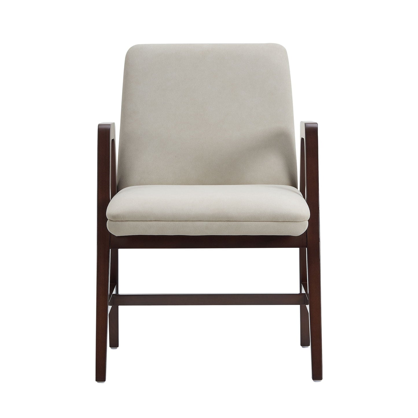 Stella Cream Armchair with Beech Wood and Cushion
