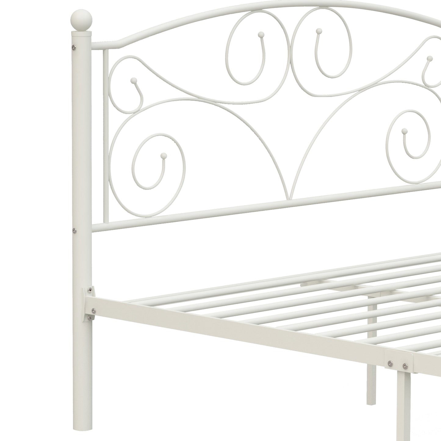 the Full Size Flower Design Steel Bed Frame