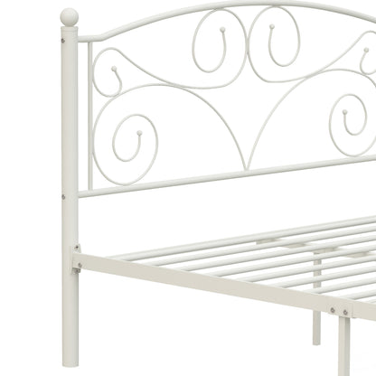 the Full Size Flower Design Steel Bed Frame