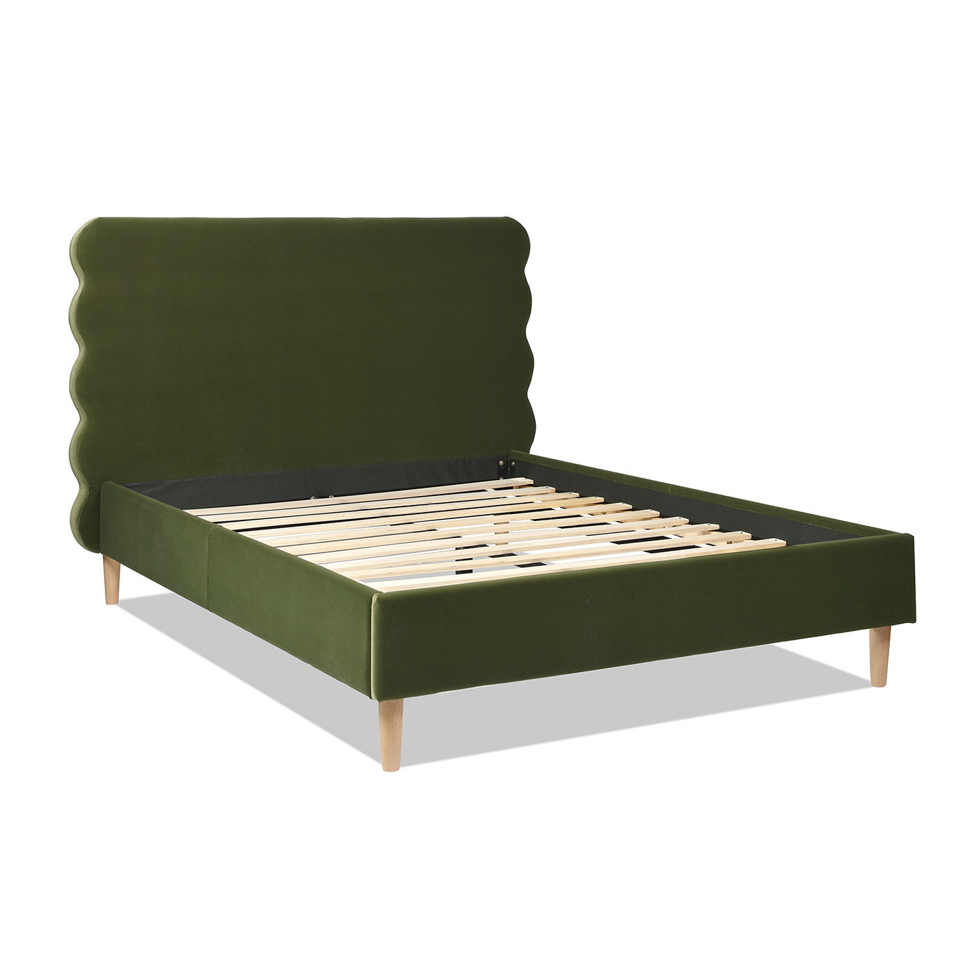 Stockholm Wavy Headboard and Platform Bed