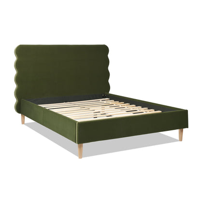 Stockholm Wavy Headboard and Platform Bed