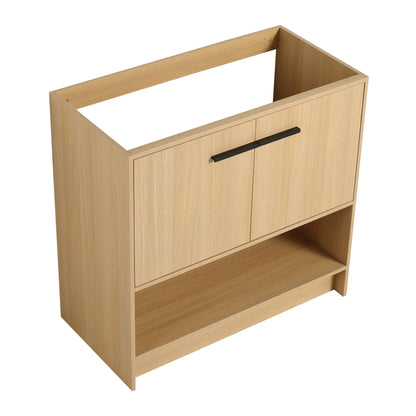 Sleek Freestanding Bathroom Vanity with Two Doors