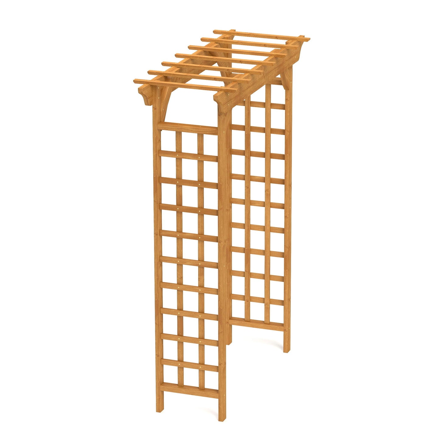 Arbor wedding arch trellis for plants, wooden garden pergola with lattice panels on Tampa Home & Garden Store