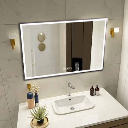 Modern LED Vanity Mirror with Aluminum Frame