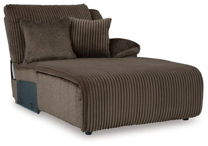 Top Tier Corduroy Reclining Sectional with Chaise
