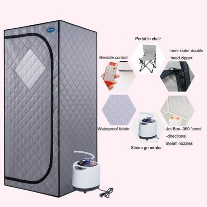 Portable Grey Steam Sauna and Fast Heating
