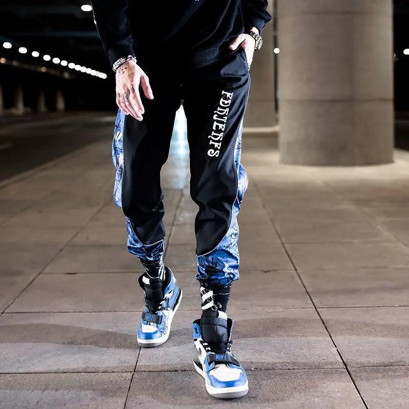 Men's Cropped Loose Overalls and Casual Pants