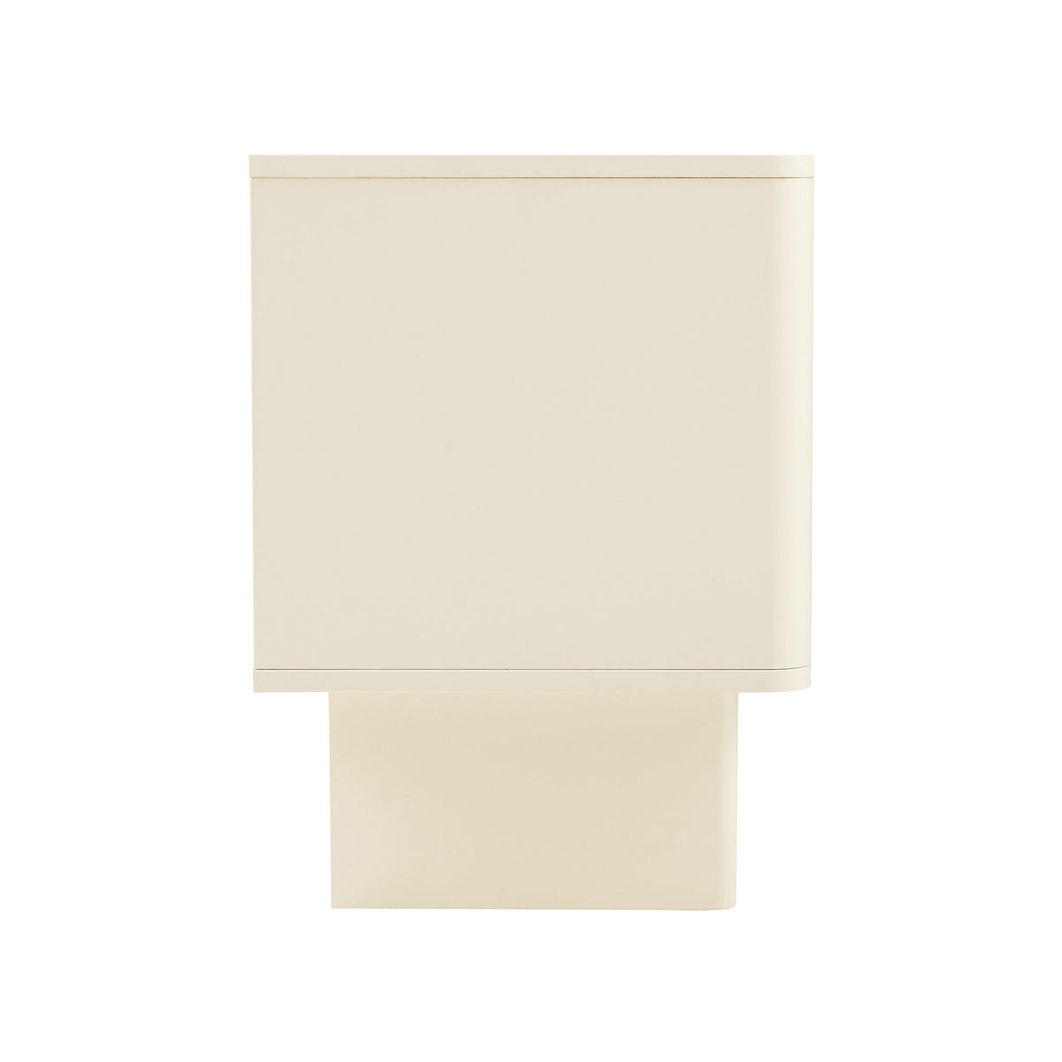 Beige modern accent nightstand with slim front drawer and clean lines on Tampa Home & Garden Store