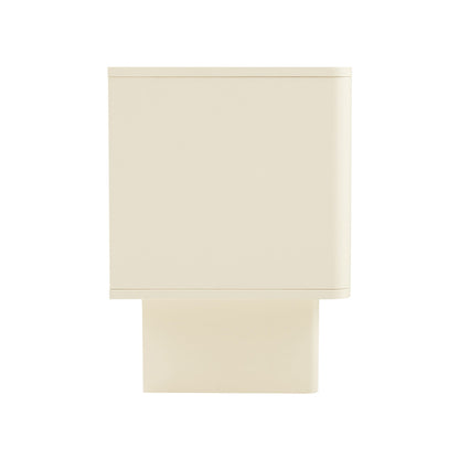 Beige modern accent nightstand with slim front drawer and clean lines on Tampa Home & Garden Store