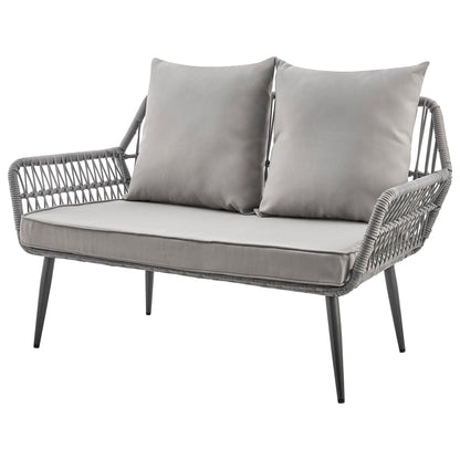 the Portofino Four Piece Outdoor Lounge Set