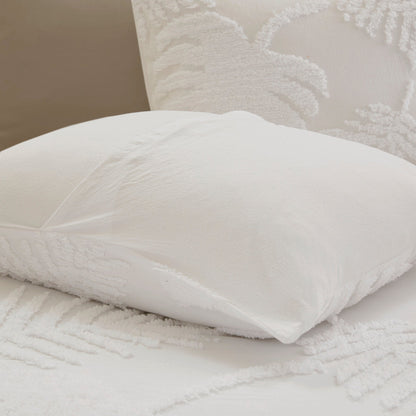 3 Piece Chenille Palm Comforter Set For King
