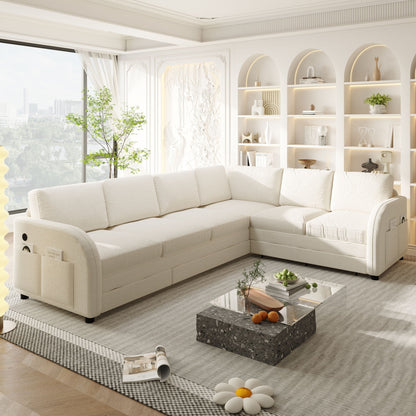 L Shaped Couch With Pull Out Bed And Usb Port