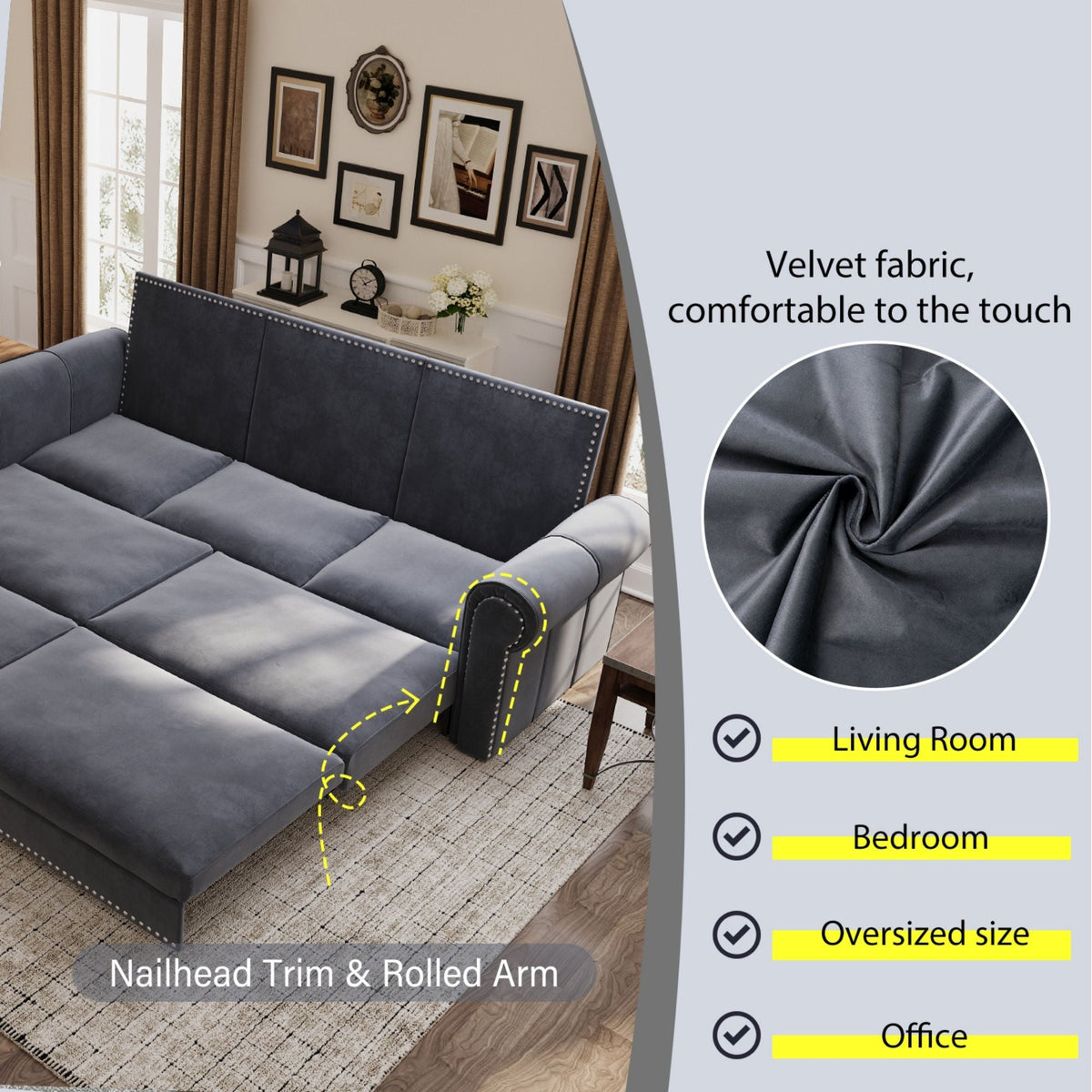 3 In 1 Convertible Sleeper and King Lounger