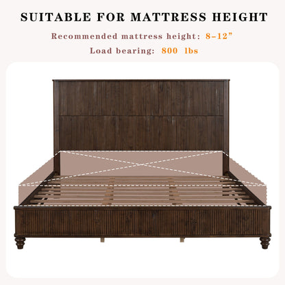 Solid Wood Platform Bed and the Tall Headboard