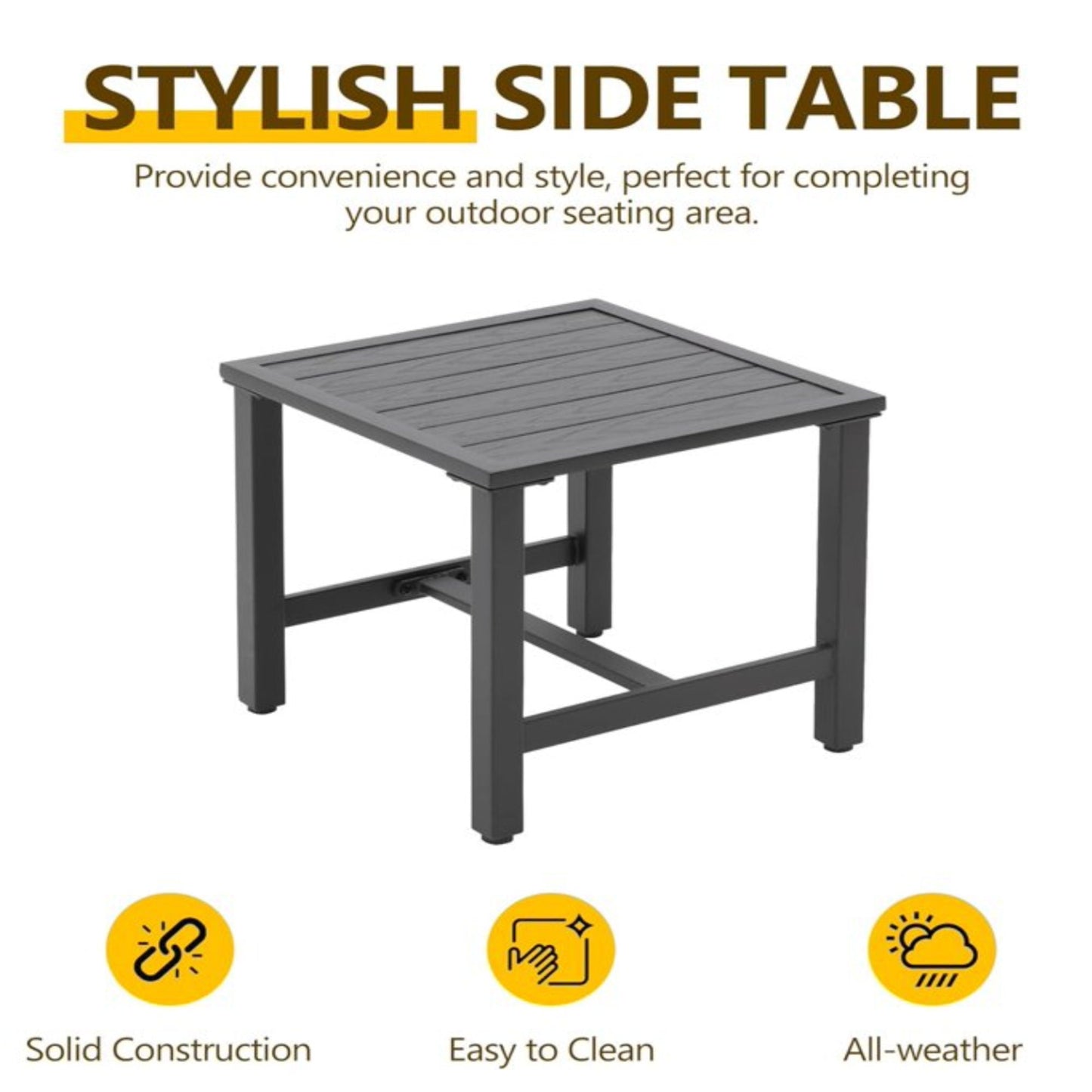 3-piece outdoor gray swivel rocker bistro set with side table and cushions by HouseOfZazla on Tampa Home & Garden Store