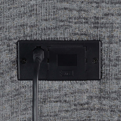Divine - 6 Piece Reclining Sectional gray rug backdrop with black plate on Tampa Home & Garden Store