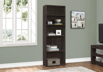 Bookshelf 6-tier dark brown wood bookcase by Unique Piece Furniture on Tampa Home & Garden Store