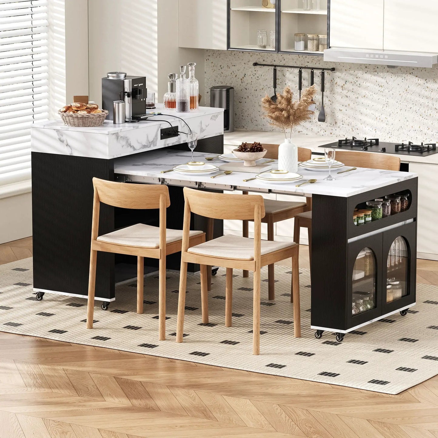 Extendable Dining Table With Folding Top