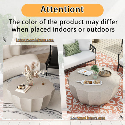 Modern Round Coffee Table for Patio or Deck