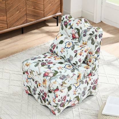 Floral upholstered dining chair with soft cushion and backrest on Tampa Home & Garden Store