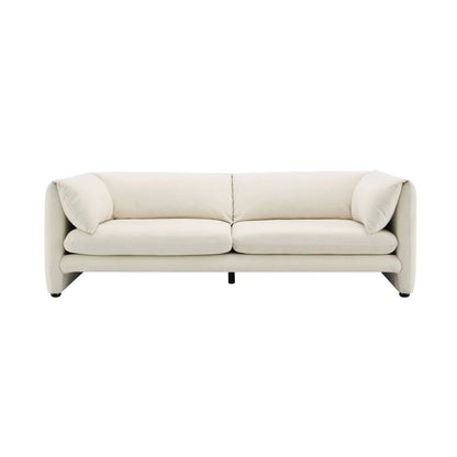 Jaeda Boucle Sofa beige from Unique Piece Furniture, stationary sofa with two plush cushions on Tampa Home & Garden Store