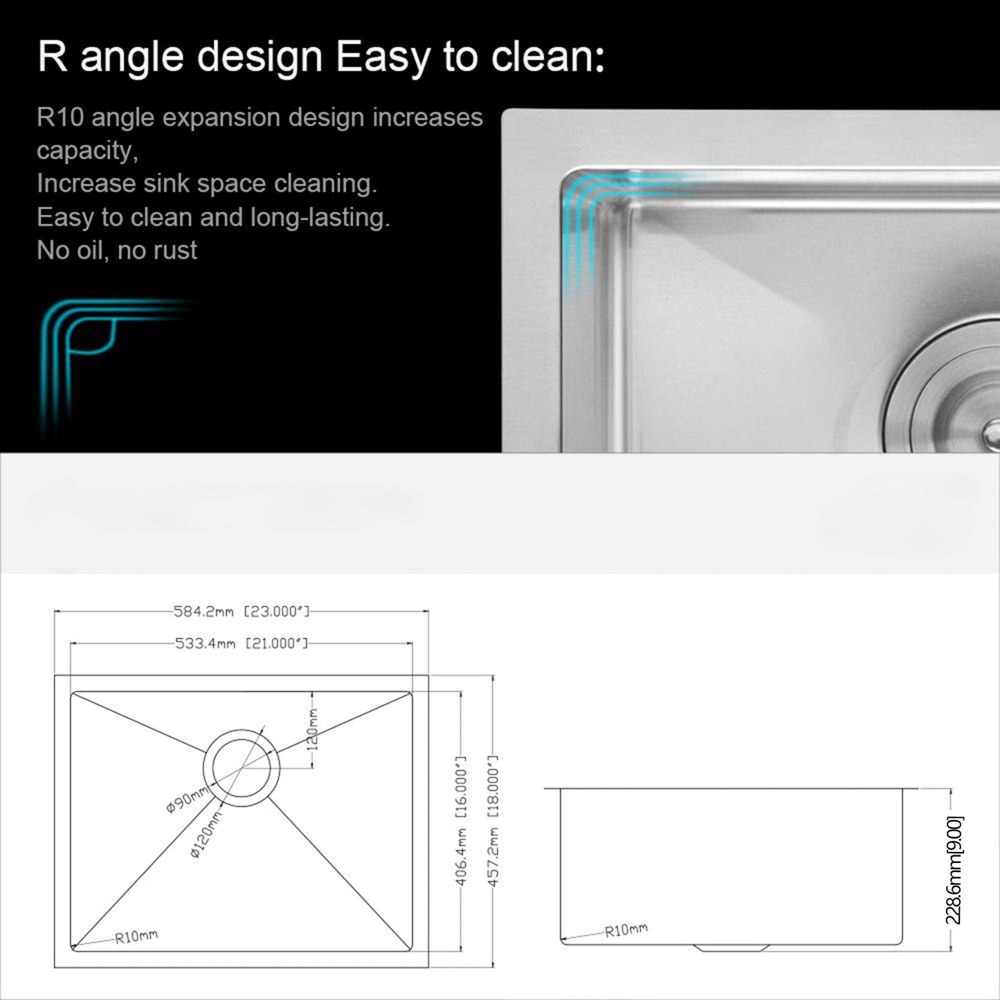 The Deep Single Bowl Undermount Stainless Sink
