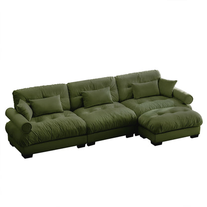Oversized Modular Sofa with Movable Ottoman