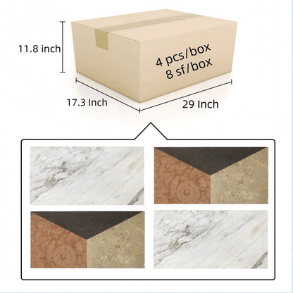 Polished marble decorative tiles White/Multicolor, 4 pcs per box by HouseOfZazla on Tampa Home & Garden Store