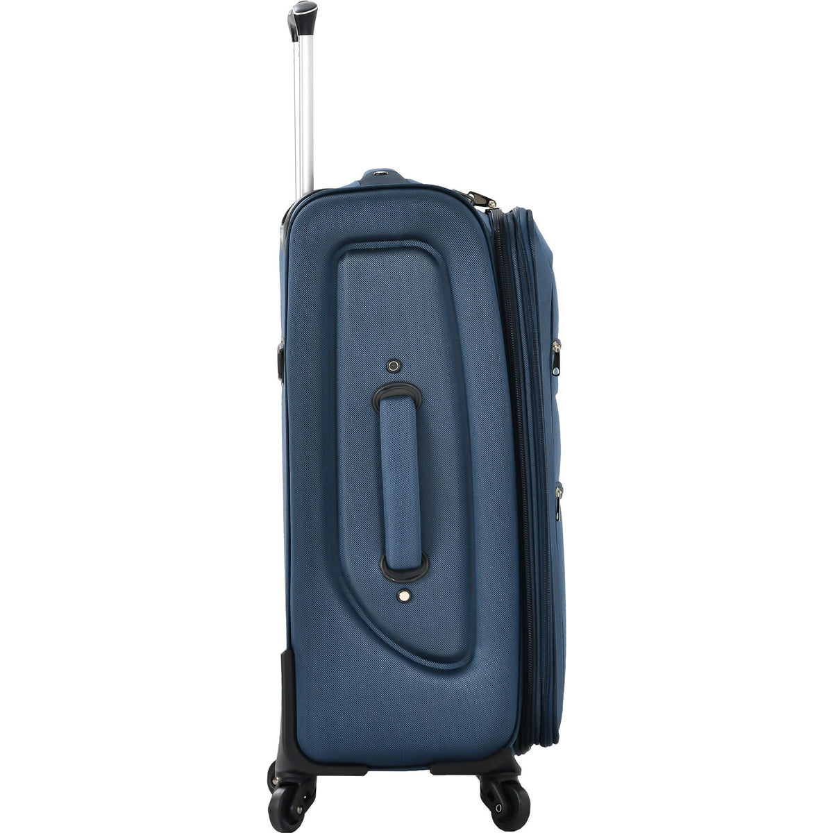Softside luggage upright dark blue with extendable handle and spinner wheels HouseOfZazla on Tampa Home & Garden Store