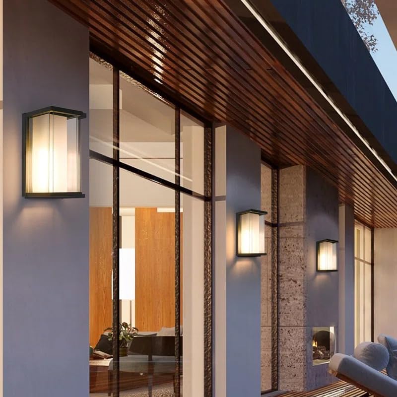 Tempered Glass and Dusk to Dawn Outdoor Sconce