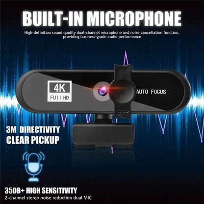 4K Conference Webcam Autofocus with Mic Home