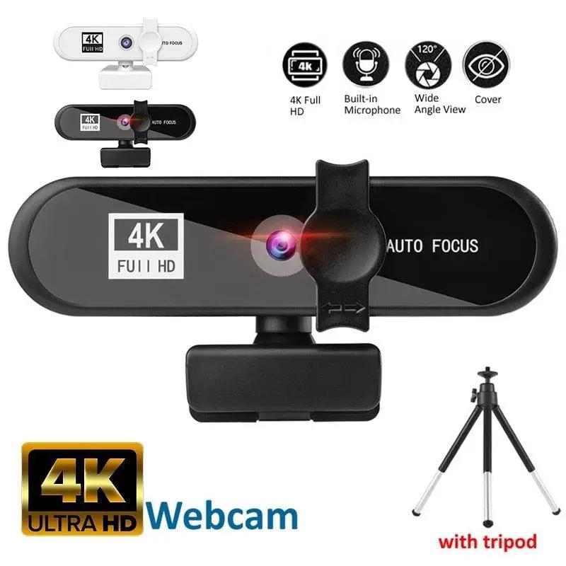 2K 4K Webcam Tripod Autofocus USB Camera