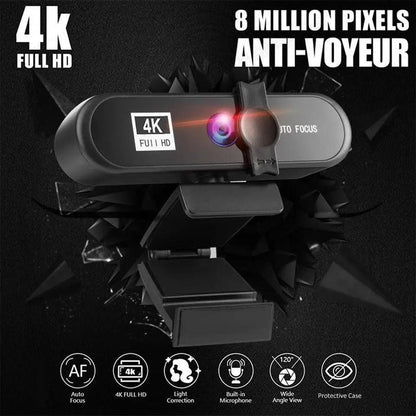 2K 4K Webcam Tripod Autofocus USB Camera