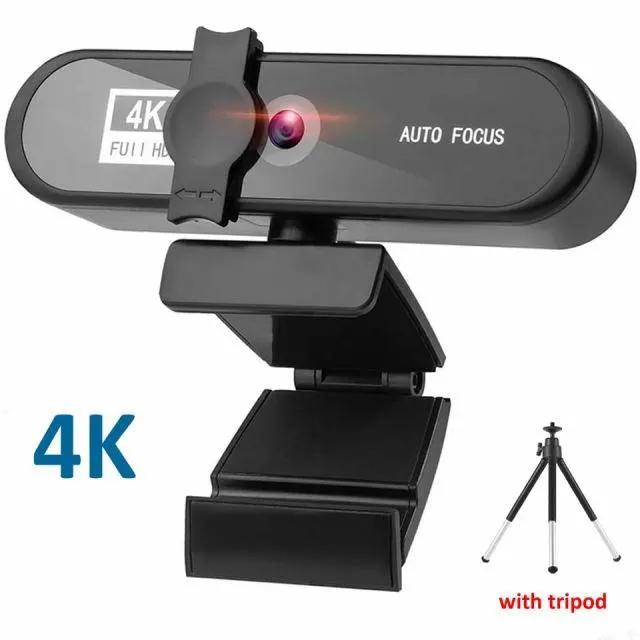 2K 4K Webcam Tripod Autofocus USB Camera