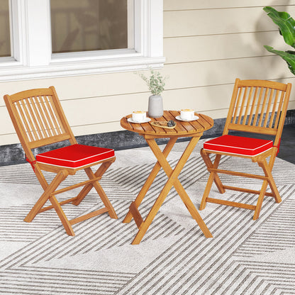 Outdoor Folding Chairs with Seat Cushions Set of 2 - Tampa Home & Garden Store